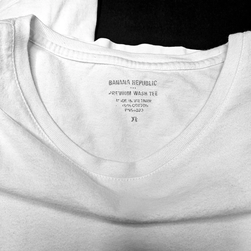 2 Pack Banana Republic XL White Premium Wash Crew Neck Short Sleeve Tee‎